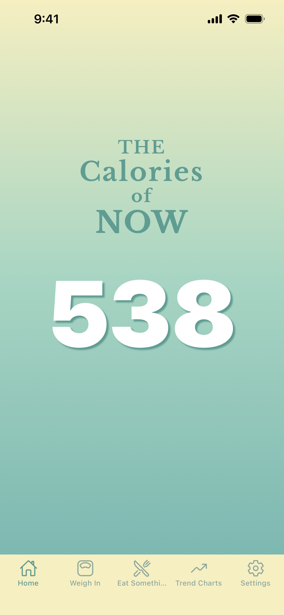 The Calories of Now App